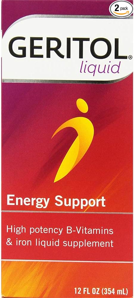 Geritol Liquid Energy Support B-Vitamins,12 Fl Oz (Pack of 2)