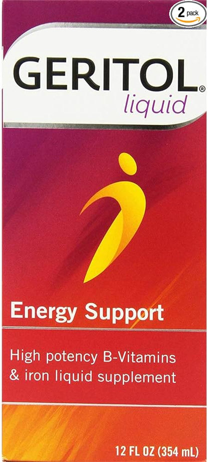 Geritol Liquid Energy Support B-Vitamins,12 Fl Oz (Pack of 2)