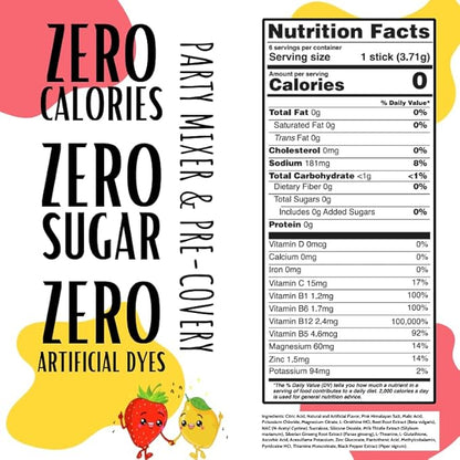 2THIRTY Hydration & Precovery Mixer | No Sugar, Zero Calories | Electrolyte Powder Packets + Vitamin B12, Aminos & Natural Herbs (6 Pack, Strawberry Lemonade)