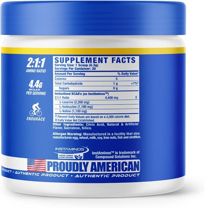 Ronnie Coleman's BCAA XS Powder with EAAs, Branched Chain Amino Acids Post Workout Muscle Recovery, Sugar Free Hydration Drink for Women and Men, Lemonbeary Gummies, 30 Servings