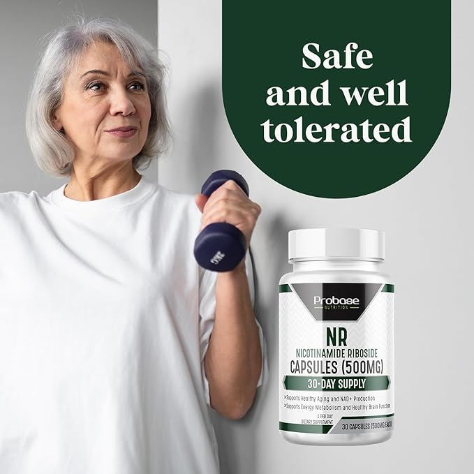 NMN Alternative NR Supplement NAD+ Supplement | Nicotinamide Riboside Supplement is Formulated for Energy and General Wellness | 30ct/500mg, 30-Day Supply