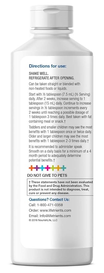 – Speak+D Smooth – Orange Vanilla – 15.2 oz – Pediatrician Formulated to Support Children with Special Nutritional Requirements – Omega-3 & Vitamins E’s, K's & D