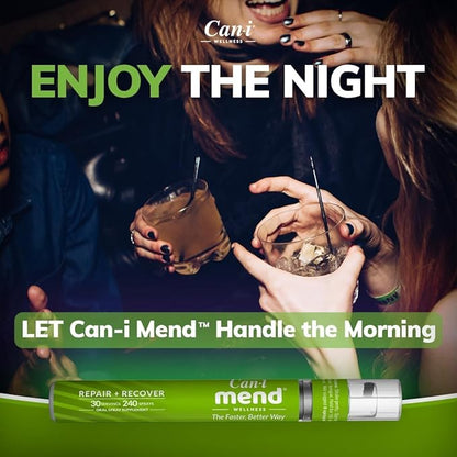 Post Party Relief Detox| Fast Acting Vitamin Spray | 30 Servings 240 Sprays | Natural Liver Support | Multi Vitamins A, E, B6 | Immune Support | After Drink Remedy | Can I Mend by Can-i Wellness