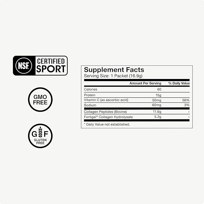 Momentous Grass Fed Collagen Peptides Powder - Collagen Protein Powder with Fortigel & Vitamin-C for Hair, Skin, Nails & Joint Health Support - Packaging May Vary