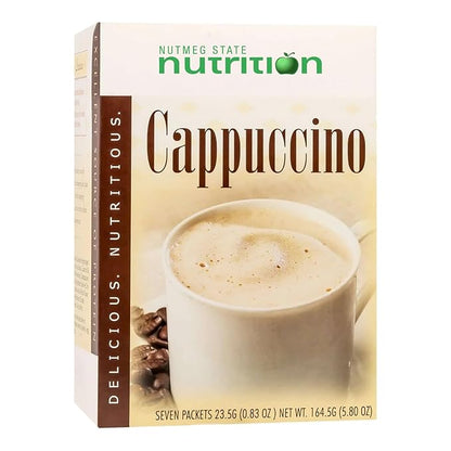 Nutmeg State Nutrition HealthyWise - High Protein Diet Drink - Weight Loss Cappuccino - 15g Protein - Low Calorie - Low Carb - Low Sugar - 7 Servings Per Box (Cappuccino)