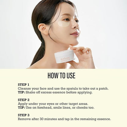 MediAnswer Vita Collagen Eye Cream Patch, K-Beauty Advanced Under Eye Treatment with French 500Da Collagen & Multi-Vitamin Complex (60 Patches)