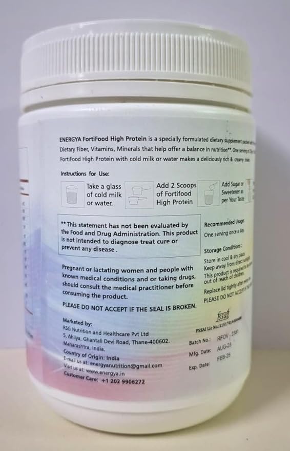 FORTIFOOD High Protein Powder 63g, Taste Best Whey & Plant Protein + Prebiotic Fiber, 24 Vitamins Minerals for Muscle, Metabolic & Women Health, Recovery, Immunity