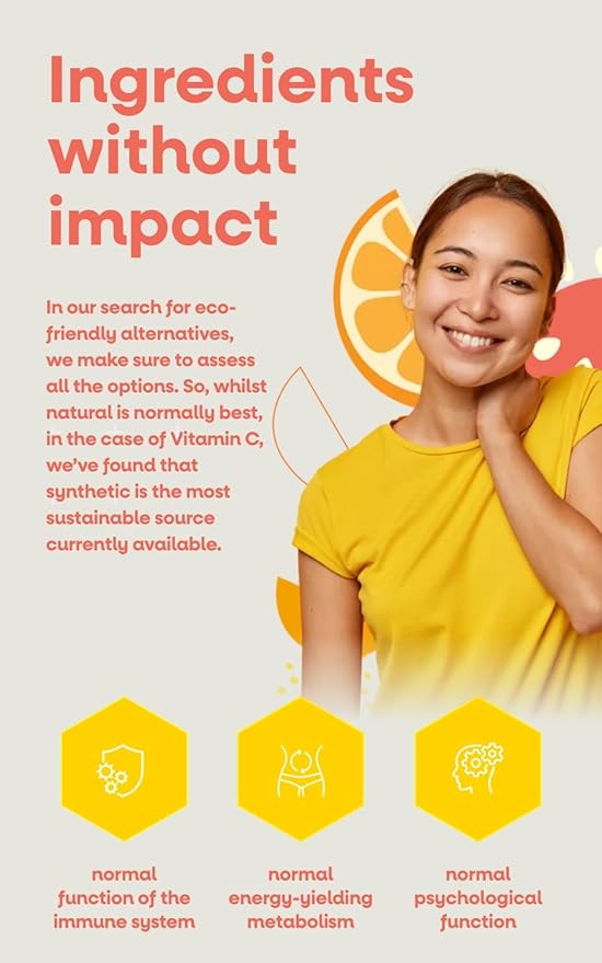 Vegan Vitamin C Supplements — VIT C + Citrus Bioflavonoids — Vitamins and Health Supplements — Daily Supplements (60 Capsules) — Vitamin C 500mg Capsules — Antioxidants Supplement