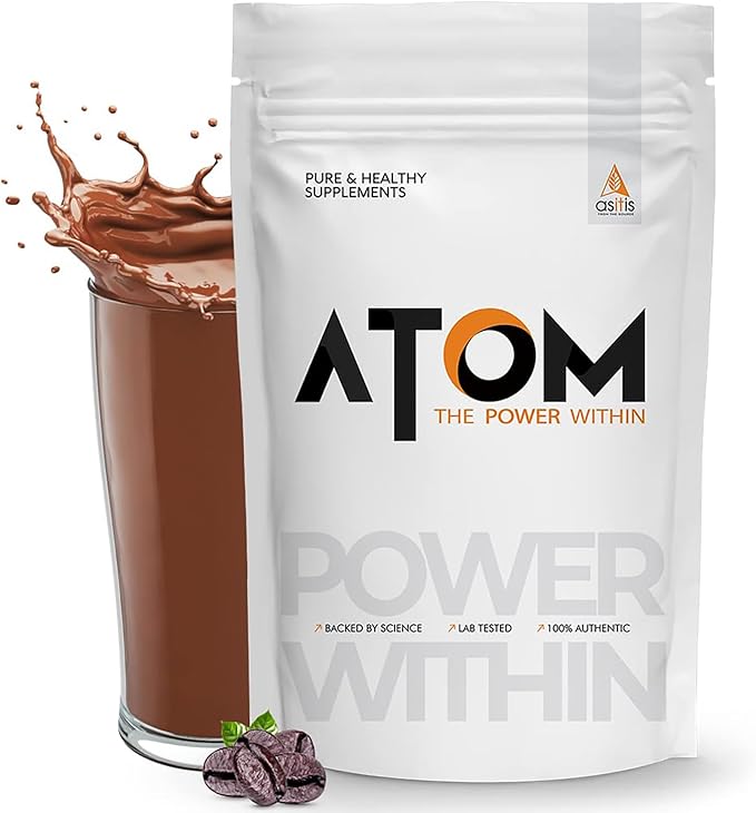 Asitis Nutrition AS-IT-is Atom Whey Protein 1kg/35.2 Oz with Digestive Enzymes | USA Labdoor Certified for Accuracy & Purity | Cafã© Latte Flavor | 27g Protein Cross-Flow Microfiltered Gluten-Free