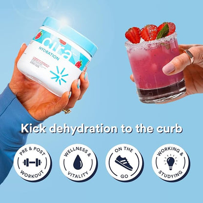 Cira Hydration Electrolytes Powder for Women - Electrolyte Drink Mix with Himalayan Salt for Dehydration Relief - 45 Servings, Strawberry Margarita