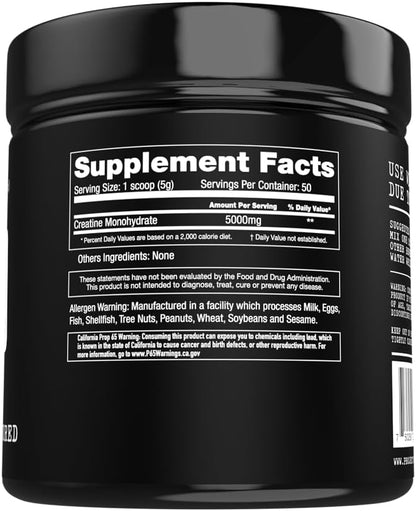 Project #1 Creatine Monohydrate Powder – Premium Performance & Recovery Supplement for Men & Women - Muscle Builder & Strength Enhancer - Unflavored - 5000mg per Serving - 50 Servings
