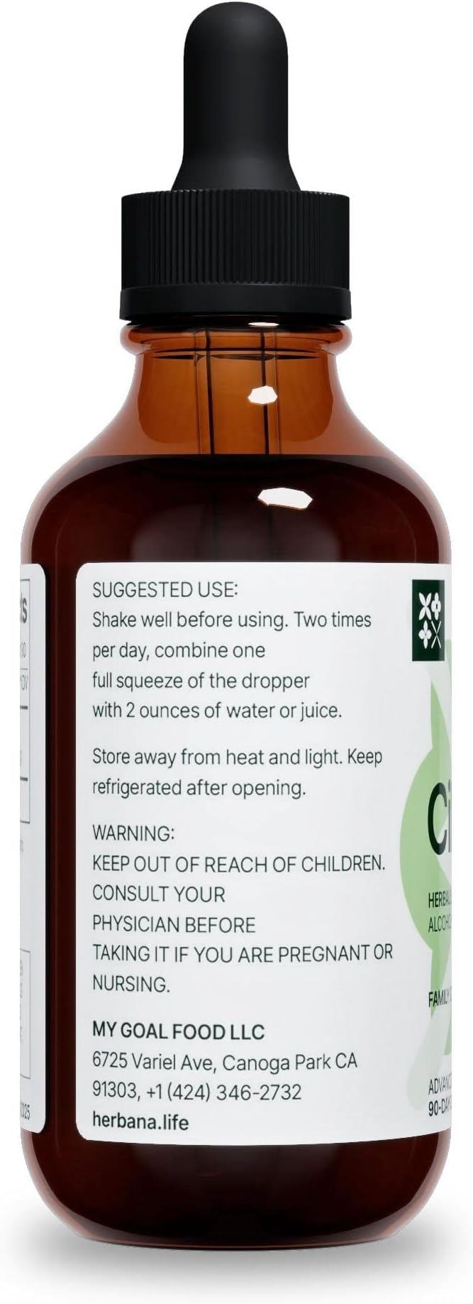 Cilantro Leaf 4 fl oz Liquid Extract - Organic Coriandrum Sativum Drops for Body Cleansing & Detox - Natural Calming Herbal Tincture Supplement for Nervous System - High Potency - 90-Day Supply