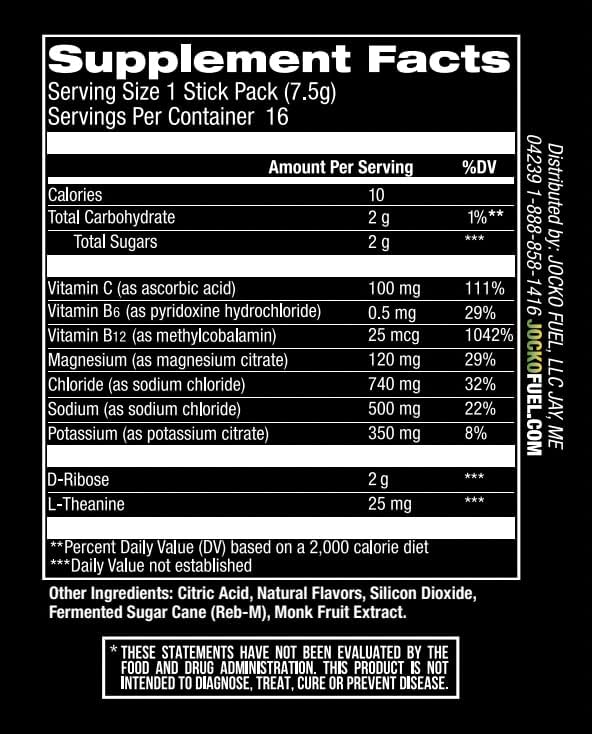 Jocko Fuel Hydrate Electrolytes Powder Packets Low Sugar - Hydration Amplifier Packets for Recovery, Dehydration, & Exercise - with Vitamins B6, B12 & C (16 Packets) Lemon Lime