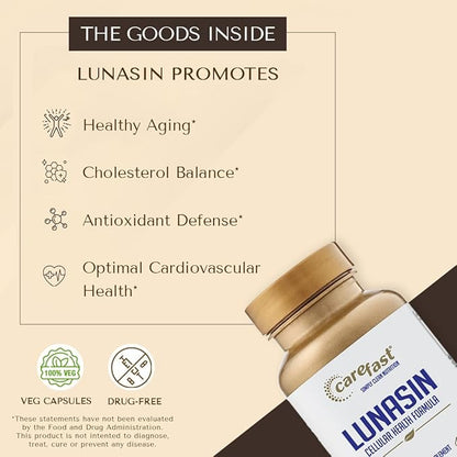 Lunasin│Cellular Health Supplement Vegan Friendly | Cardiovascular Wellness, Triple-Antioxidant Defense, and Epigenetic Support for Optimal Health