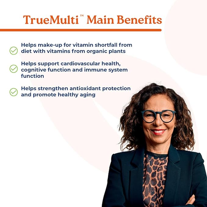 TrueMulti Plant Based Daily Adult Multivitamins (30 Veggie Capsules) One a Day Vitamins - Daily Vitamin for Men and Women - Soy Free, Non-GMO, Gluten Free