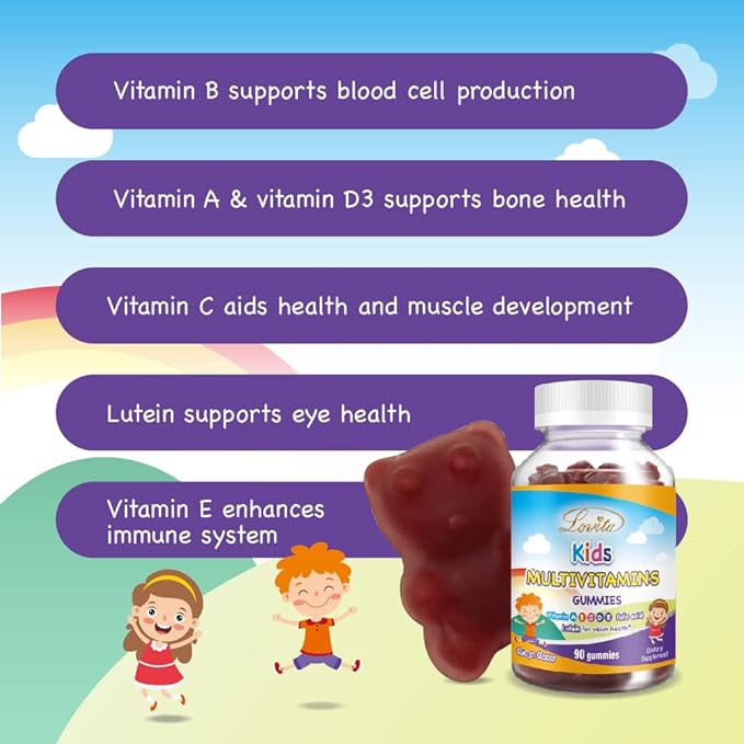 Lovita Kids Multivitamin Gummies, 90 Gummies (90 Count)