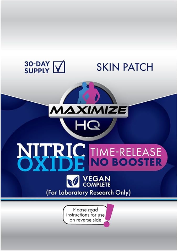 Nitric Oxide Patches - 8 Hour Time-Release - Gluten Free
