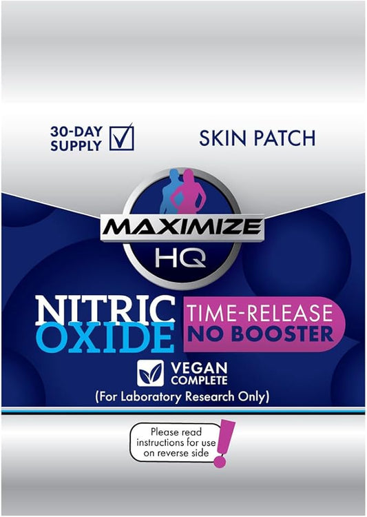Nitric Oxide Patches - 8 Hour Time-Release - Gluten Free