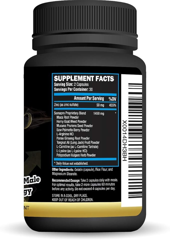 Extreme Semen Volumizer and Male Energy Formula - All Natural Endurance, Stamina & Health