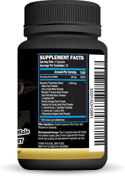 Extreme Semen Volumizer and Male Energy Formula - All Natural Endurance, Stamina & Health