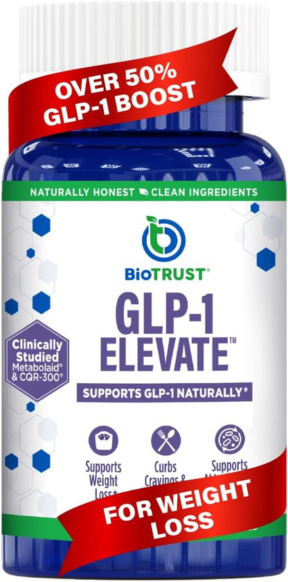 GLP1 Elevate - GLP-1 Supplement for Weight Loss | Natural Production Booster | Appetite Control | Clinically Studied Ingredients | 8.8 lbs Avg Weight Loss in 8 Weeks | 30 Servings
