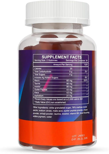 Power Gummies, Power Gummies with Advanced Max Strength Formula 1000MG Chewable Vitamin Supplement - Power Gummies All Natural Ingredients (60pcs)