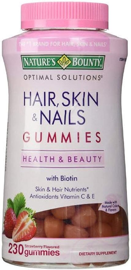 Nature's Bounty Hair Skin and Nails, 230 Gummies, 230 Count (Pack of 1)