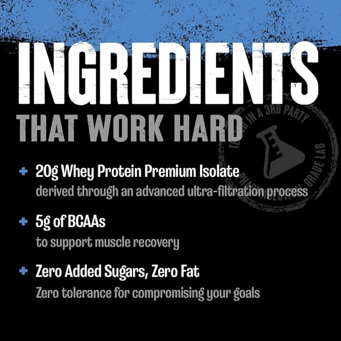 Clear Whey Isolate Protein Powder - Easy to Digest and Mix, 5g BCAA, Deliciously Juicy, Refreshing Anytime Drink for Men and Women, Blueberry Acai 500g (20 Servings)