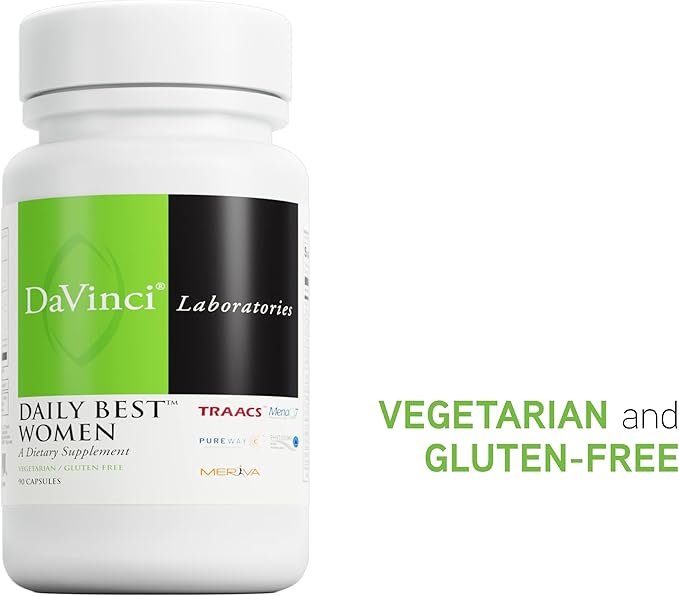 DAVINCI Labs - Daily Best Women - A Dietary Supplement with Vitamin B6, Vitamin B12 Vitamin C, Vitamin K2, and More - Vegetarian, Gluten-Free - 90 Capsules