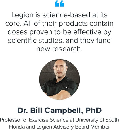 LEGION Recharge Post Workout Supplement (Strawberry Lemonade) - All Natural Muscle Builder & Recovery Drink with Micronized Creatine Monohydrate. Naturally Sweetened & Flavored 60 Serving