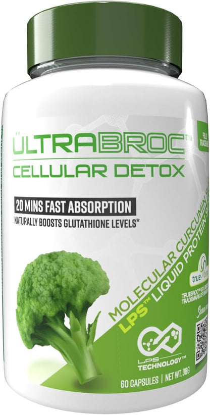 Detoxification Supplement | Broccoli Seed Extract & LPS Curcumin, Sulforaphane Glucoraphanin | Nutritional Supplement, Liver Support, Antioxidant Supplement, Fast Absorption | 60 Veg Capsules