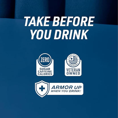 Alcohol Armor Slay Berry Elixir - Hydration Support, Essential Vitamins and Electrolytes, Vitamin B12, Milk Thistle - 12 Pack