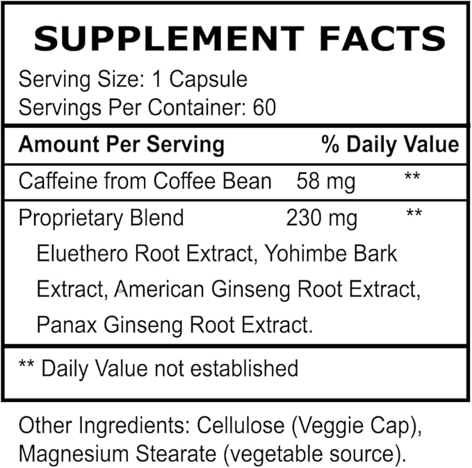 Extreme Energy - Fast, All-Day Energy Pills That Reduce Fatigue - All-Natural Energy Supplement for Women & Men - Boosts Energy, Alertness Without Crash or Jitters - 60 Capsules