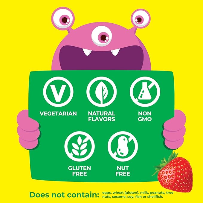 Kids Multivitamin with Iron & Minerals Chewable Tablets - Mixed Fruit Flavor - Vegetarian, GMO-Free, Nut Free - Dietary Supplement - Digestive Support for Children - 120 Chewables",