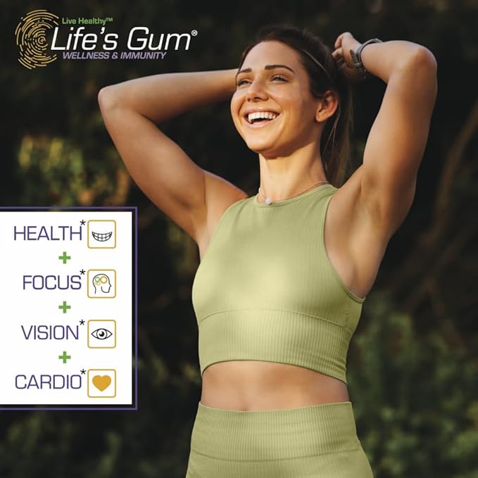 Life's Gum by Liquid Core - Wellness & Immunity Gum with Elderberry & Probitoics - Contains Vitamin C, B6, D3, & Zinc - Sugar-Free, Aspartame-Free - BerryDefense Flavor (5-Pack)