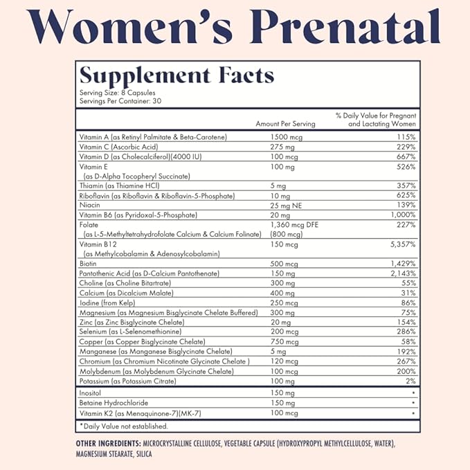 Fertility Trio | Prenatal Vitamin + DHA & Fertility Booster | Choline, Folate, Omega 3, Ashwagandha, 26+ Vital Nutrients | Dietitian-formulated, Non-GMO, 3rd Party Tested, 30 Servings