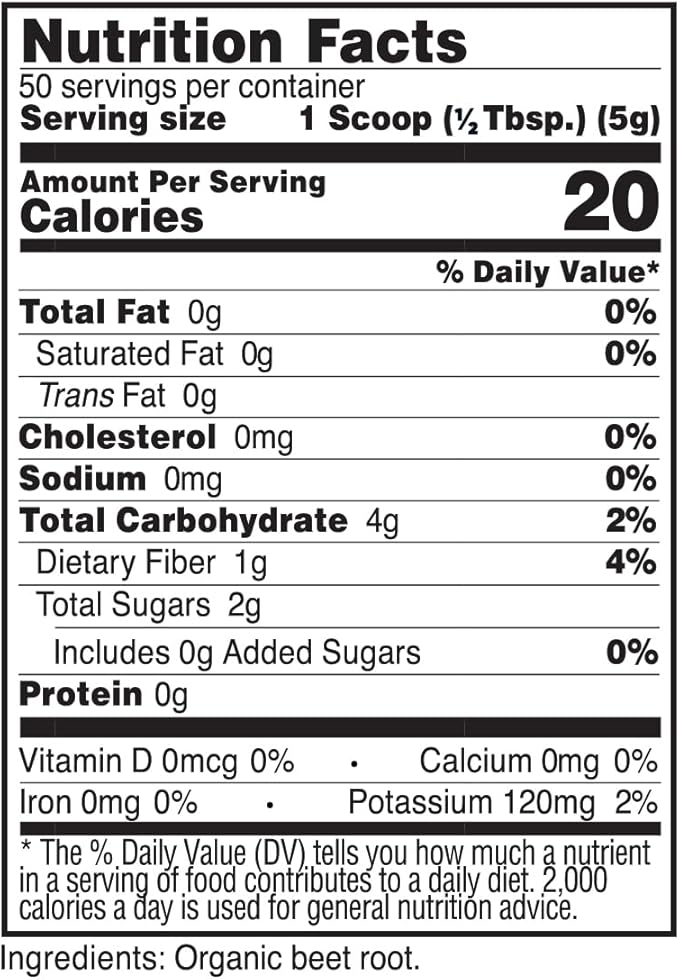 Primaforce Organic Beet Root Powder (250g) Unflavored - Natural Source of Antioxidants and Nutrients