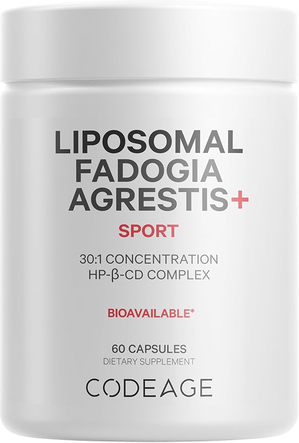 Codeage Liposomal Fadogia Agrestis 600mg Supplement - Fadogia Agrestis 30:1 Extract, Vitamin D3, Zinc, Fenugreek, BioPerine Black Pepper - 2-Month Supply - Liposomal Delivery - Non-GMO, 60 Capsules