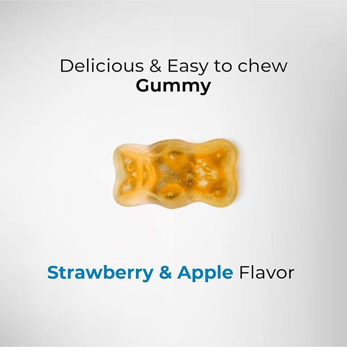 Multivitamin Gummies for Adults, Vitamins A, C, D, E, B6 and B12, Support Energy, Immunity, Metabolism & Muscle Function 60 Gummies Natural Strawberry & Apple Flavor - Non-GMO, Gluten Free