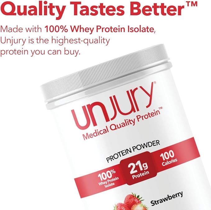 Whey Protein Powder | Strawberry | 21g 100% Whey Isolate Protein Powder | Low Carb and Lactose Free | Gluten Free | Certified Kosher | 15 Servings