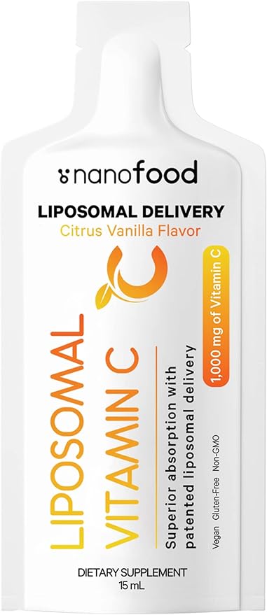 Codeage Liposomal Vitamin C Liquid 1000mg Vitamin C, 4000mg Essential Phospholipids, Supplement For Daily Immune Support, Liposomes For Absorption, Citrus Bioflavonoids, Vitamin E, Non-GMO, 32 Pouches