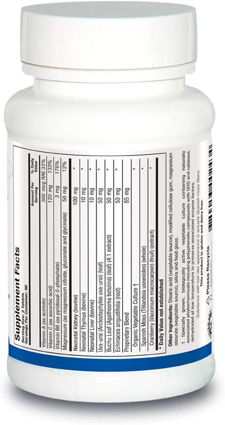 Biotics Research Renal Plus™ – Botanical, Glandular and Nutritional Support for Optimal Renal Function. Kidney Health. Supports Urological Function. Ulva ursi, Buchu Leaf, Echinacea, Cranberry 180Tabs