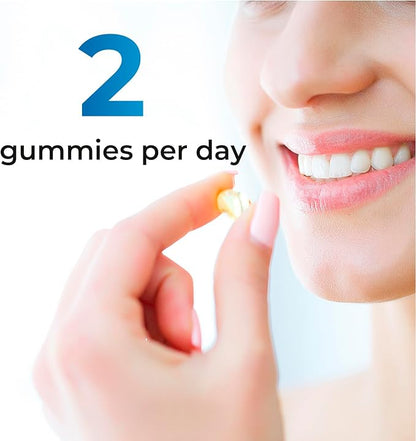 Hair Vitamins Gummies with Biotin 5000 mcg Vitamin A, C & E Support Hair Growth & Promotes Strong Hair, 60 Gummies Natural Raspberry & Blueberry Flavor - Non-GMO, Gluten Free