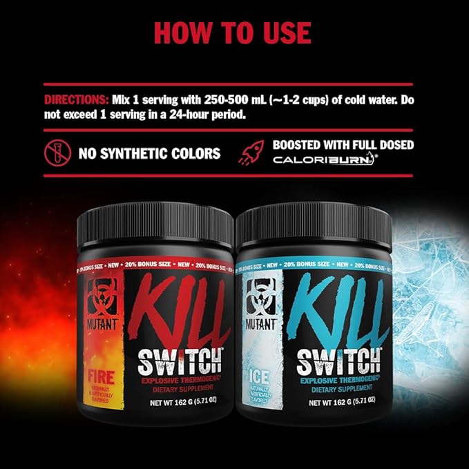 Mutant Killswitch Ultra Thermo | Thermogenic Pre Workout | Fire 162g