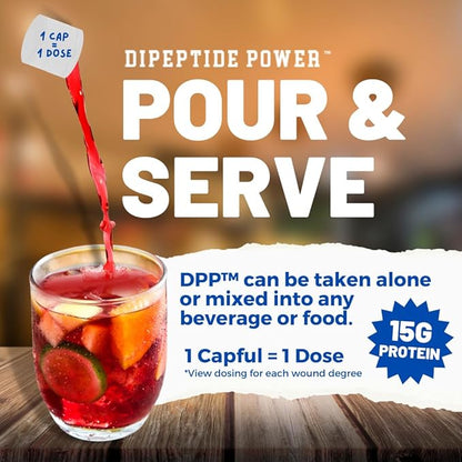 Nutritional Designs DPP Dipeptide Power Liquid Collagen & Whey Protein Supplement, Sugar-Free, Promotes Healthy Skin & Hair for Men & Women, Watermelon, Single Serve Packet, 1 oz (50 Packets)