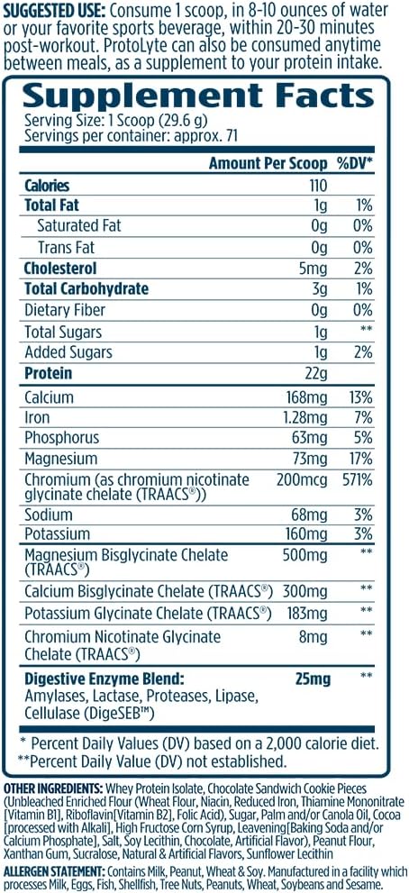 VMI Sports Protolyte 100% Whey Protein Isolate | + Electrolytes & Enzymes | Zero Sugar – Keto Friendly - Lactose Free | 21-25g Protein for Muscle Growth – Recovery – Hydration