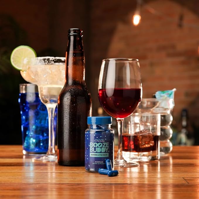 Enjoy The Night, Own The Morning After Drinking – Wellness Vitamins, Electrolytes, Antioxidants for Liver Support and Hydration – 48-Count