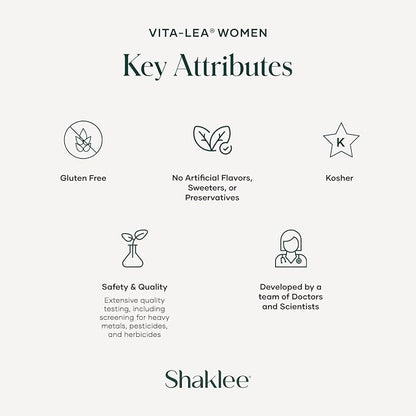 Shaklee - Vita-Lea® Women High-Potency Multivitamin & Multimineral for Women - Prenatal/Postnatal Support with 800 mcg Folic Acid, 200 mcg Iodine, 18 mg Iron - 240 Tablets