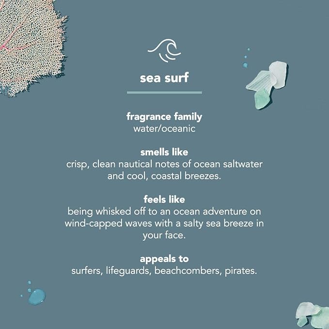 Method Men Body Wash, Sea + Surf, Paraben and Phthalate Free, 18 FL Oz (Pack of 3),Softening