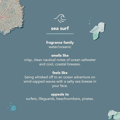 Method Men Body Wash, Sea + Surf, Paraben and Phthalate Free, 18 FL Oz (Pack of 3),Softening